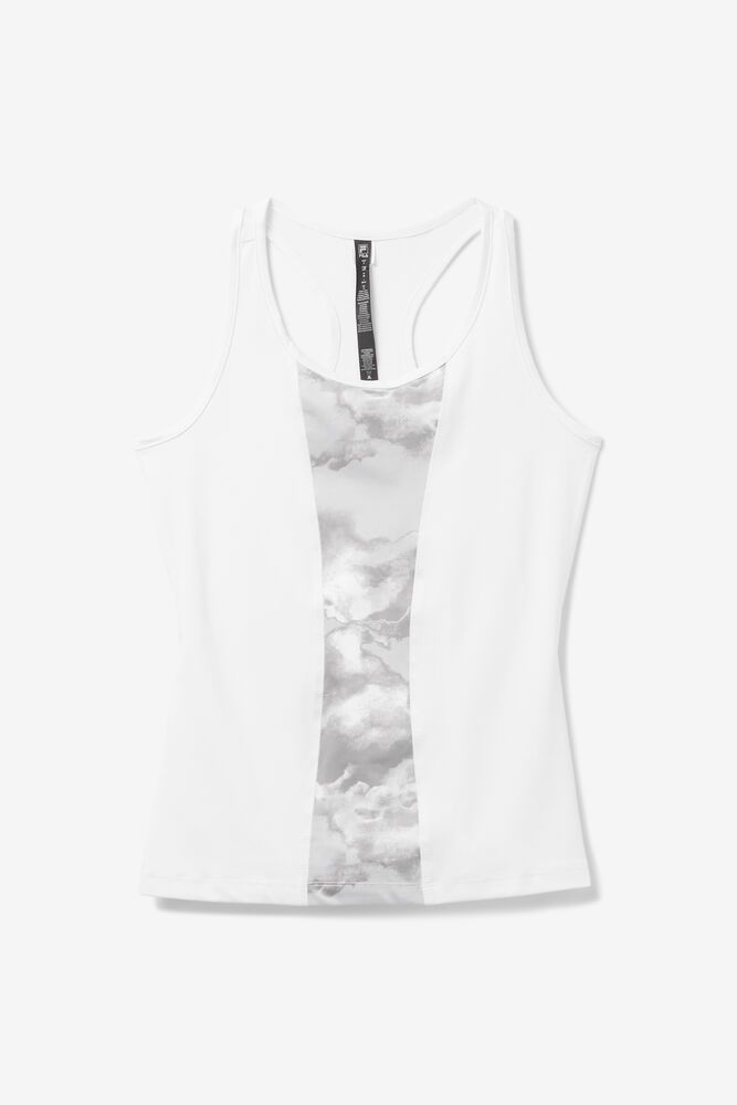 Fila Deuce Court Racerback White Tank Top Womens - NZ 81520-KRDV